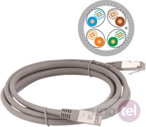 Patchcord S/FTP kat.6A LSOH 10m szary ALANTEC