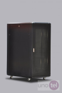 Szafa serwerowa 27U 600x1000 czarna (perforowane drzwi przód i tył) G3 Toten