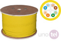 Kabel UTP kat.6 LSOH B2ca żółta powłoka KIU6LSOH500YB