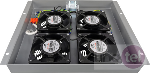 Roof ventilation panel, 4 fans, thermostat, silver, for WireArte network cabinets SA-F-WA-4-T-C Roof ventilation panel, 4 fans, thermostat, silver, for WireArte network cabinets SA-F-WA-4-T-C