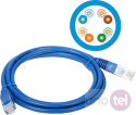Patchcord U/UTP kat.5e PVC 0,25m niebieski ALANTEC KKU5NIE0.25