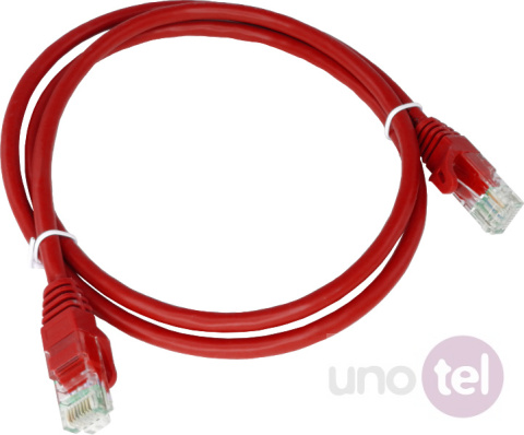 Patchcord UTP kat.6 PVC 0.5m czerwony ALANTEC KKU6CZE0.5