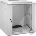 Szafa wisząca 12u 600x450 szara szklane drzwi Toten W.12U.450.SZ
