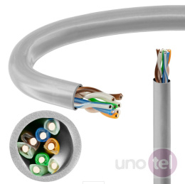 Kabel U/UTP kat.5e 4x2x24AWG PVC Eca 305m szary CORNING UU008995589