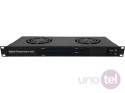 19'' 1U ventilation panel, 2 fans, digital, black