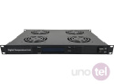 19'' 1U ventilation panel, 4 fans, digital, black