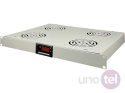 Panel wentylacyjny 19'' 1U, 4 wentylatory, termostat, kolor szary