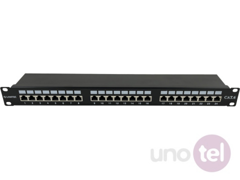 Cat.6 STP Patch Panel 1U / 19'', 24 port with rear cable management bracket Cat.6 STP Patch Panel 1U / 19'', 24 port with rear cable management bracket