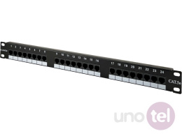 Patch panel UTP kat.5e 24 porty złącza LSA 1U 19'' Q-LANTEC