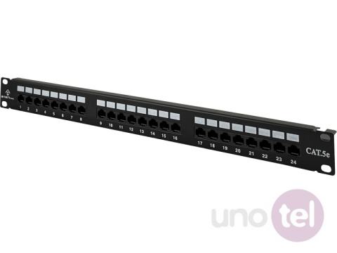 Patch panel UTP kat.5e 24 porty złącza LSA z półką 1U 19'' ALANTEC Patch panel UTP kat.5e 24 porty złącza LSA z półką 1U 19'' ALANTEC