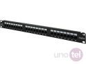 Patch panel UTP kat.6 24 porty LSA z półką 1U ALANTEC