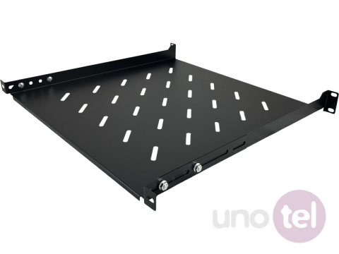 Półka stała 19'' 1U głęb. 450mm, czarna, 4 punkty mocowania Półka stała 19'' 1U głęb. 450mm, czarna, 4 punkty mocowania