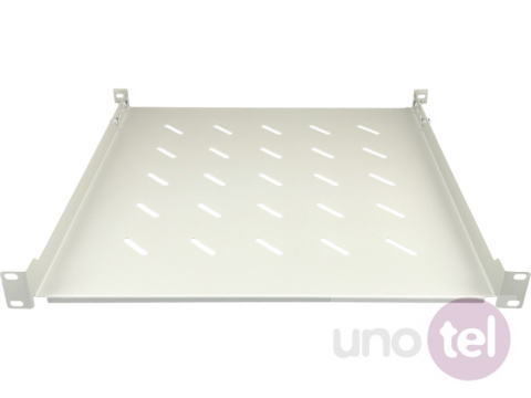 Fixed shelf 1U for 19'' network cabinets, depth 450mm, grey, 4 mounting points Fixed shelf 1U for 19'' network cabinets, depth 450mm, grey, 4 mounting points