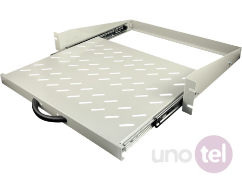 Półka wysuwana 19'' 2U głęb. 350mm, kolor szary, 4 punkty mocowania Półka wysuwana 19'' 2U głęb. 350mm, kolor szary, 4 punkty mocowania