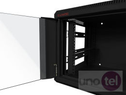 Szafa wisząca rack 19'' 4U 600x450 drzwi szklane kolor czarny SW-4U-600-450-N-DSJ-OP-RP-F-C-1