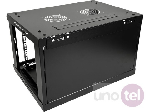 Szafa wisząca rack 19'' 6U 600x450 drzwi szklane kolor czarny SW-6U-600-450-N-DSJ-OP-RP-F-C-1 Szafa wisząca rack 19'' 6U 600x450 drzwi szklane kolor czarny SW-6U-600-450-N-DSJ-OP-RP-F-C-1