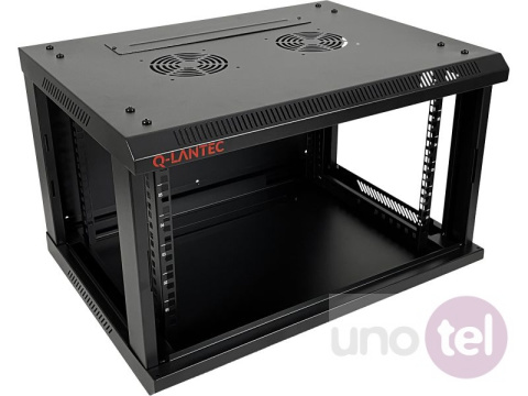 Wall mounted 19'' rack cabinet 4U 600x450 black SW-6U-600-450-N-DSJ-OP-RP-F-C-1 Wall mounted 19'' rack cabinet 4U 600x450 black SW-6U-600-450-N-DSJ-OP-RP-F-C-1