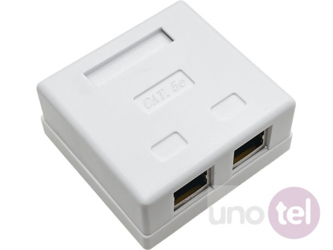 Gniazdo natynkowe STP kat.5e 2xRJ45 Gniazdo natynkowe STP kat.5e 2xRJ45