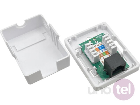 Gniazdo natynkowe UTP kat.5e 1xRJ45 Gniazdo natynkowe UTP kat.5e 1xRJ45