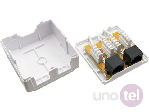 Gniazdo natynkowe UTP kat.5e 2xRJ45 Gniazdo natynkowe UTP kat.5e 2xRJ45