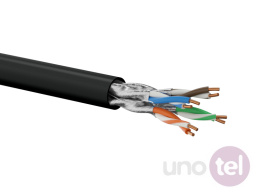 Kabel U/FTP kat.6A LSOH 4x2x23AWG B2ca 500m czarna powłoka WireArte KIF6ALSOH500XB