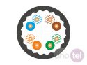 Kabel U/UTP kat.6A LSOH B2ca 4x2x23AWG 500m czarna powłoka WireArte KIU6ALSOH500XB