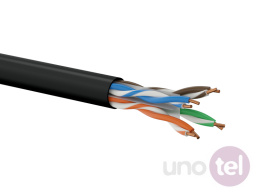 Kabel U/UTP kat.6A LSOH B2ca 4x2x23AWG 500m czarna powłoka WireArte KIU6ALSOH500XB