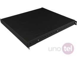 Półka regulowana 19'' 1U głęb. 500-900mm, czarna, 4 punkty mocowania ALANTEC