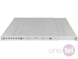 Półka regulowana 19'' 1U głęb. 500-900mm, szara, 4 punkty mocowania ALANTEC