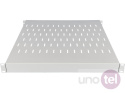 Adjustable shelf 19'' 1U depth 500-900mm, gray, 4 fixing points