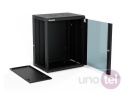 Szafa wisząca 19'' 15U 600x450, złożona, drzwi szklane, tył osłona pełna demontowalna, czarna SW-15U-600-450-01-CA Szafa wisząca 19'' 15U 600x450, złożona, drzwi szklane, tył osłona pełna demontowalna, czarna SW-15U-600-450-01-CA