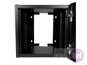Szafa wisząca rack 10'' 6U 300mm drzwi szklane czarna ALANTEC SW-10-6U-300-N-DS-OS-C