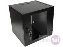 Szafa wisząca rack 10'' 6U 300mm drzwi szklane czarna ALANTEC SW-10-6U-300-N-DS-OS-C