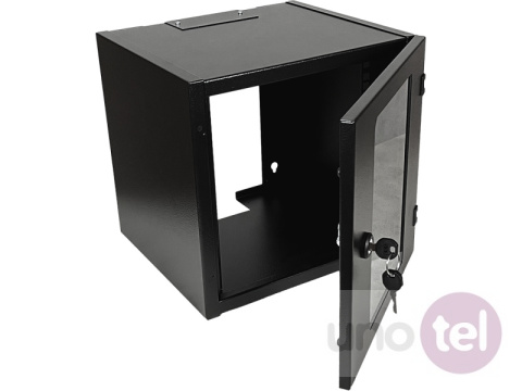 Szafa wisząca rack 10'' 6U 300mm drzwi szklane czarna ALANTEC SW-10-6U-300-N-DS-OS-C Szafa wisząca rack 10'' 6U 300mm drzwi szklane czarna ALANTEC SW-10-6U-300-N-DS-OS-C