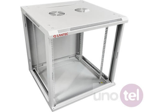Szafa wisząca rack 19'' 12U 600x600 drzwi szklane kolor szary Szafa wisząca rack 19'' 12U 600x600 drzwi szklane kolor szary