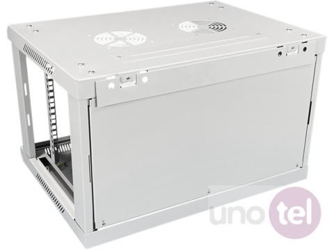 Szafa wisząca rack 19'' 6U 600x450 drzwi szklane kolor szary Szafa wisząca rack 19'' 6U 600x450 drzwi szklane kolor szary