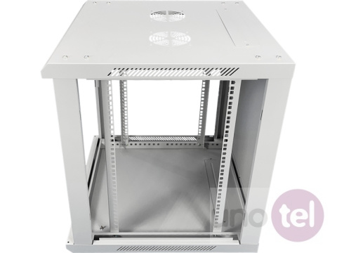 Szafa wisząca rack 19'' 9U 600x450 drzwi szklane kolor szary Szafa wisząca rack 19'' 9U 600x450 drzwi szklane kolor szary