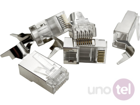 Wtyk STP RJ45 na kabel typu drut i linka Wtyk STP RJ45 na kabel typu drut i linka